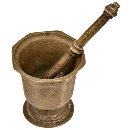 Brass Traditional Mortar & Pestle Ural for Medicine And Spices