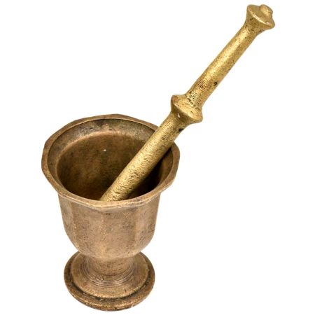 Hand Made Brass Mortar & Pestle Apothecary Spice Grinder