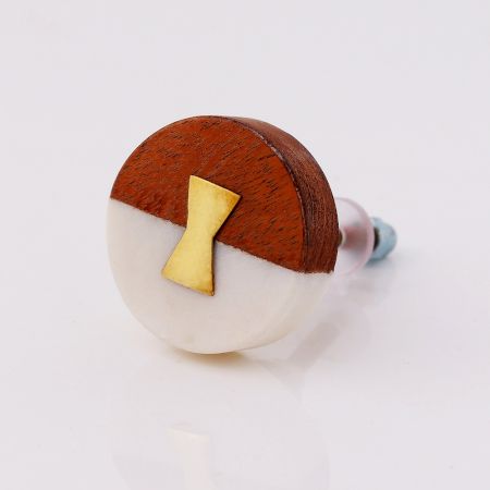 Stone And Wooden Flat Cabinet Knobs Online