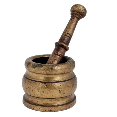 Brass Khalbatta Imam Dasta Or Mortar And Pestle