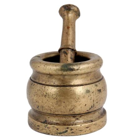 Brass Mortar And Pestle Masala Spice Herbs Masher