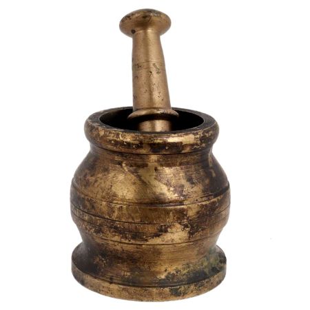 Traditional Brass Pital Mortar Pestle