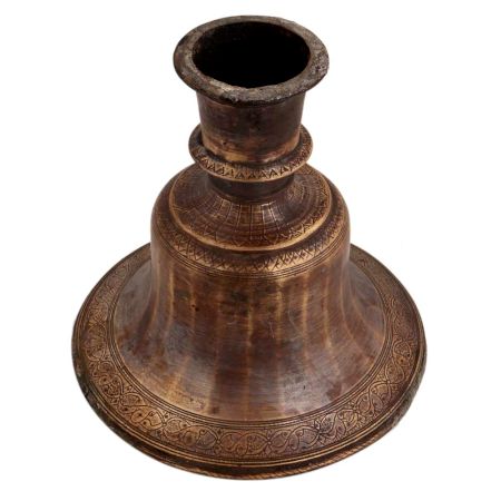 Handmade Brown Patina Brass Hookah Base