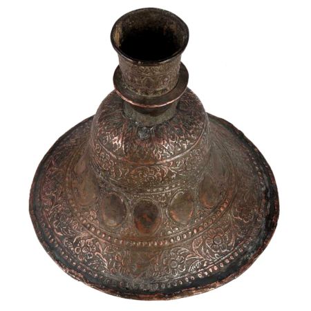 Brass Bidri Work Hookah Base