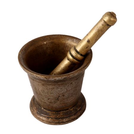 Handcrafted Vintage Brass Pestle Mortar