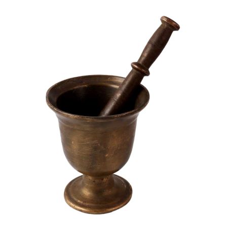 Indian Traditional Urn Shaped Mortar and Pestle