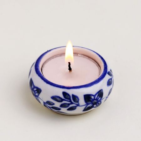 Beautiful Handmade Ceramic Tea Light Holder in Set of 4