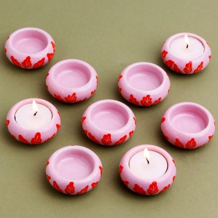 Decorative Ceramic Tea Light Holders in Set of 9