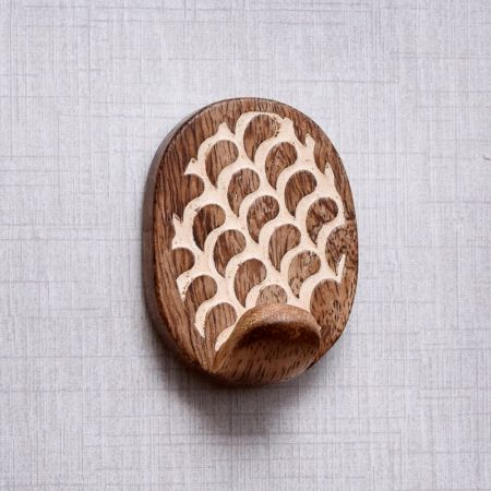 Wooden Brown White No Damage Wall Adhesive Hook