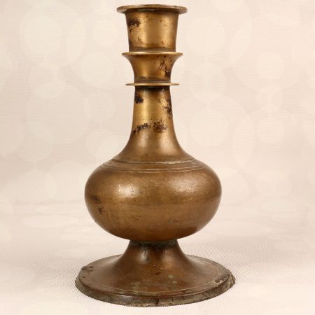 Handmade Brown Brass Hookah Base for Flower Decor