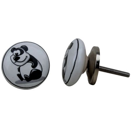 Panda Flat Kids Ceramic Knob