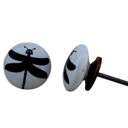 Black Butterfly Flat Kids Knob