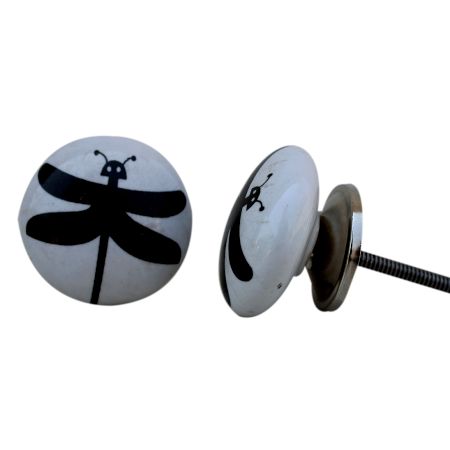 Black Butterfly Flat Kids Knob