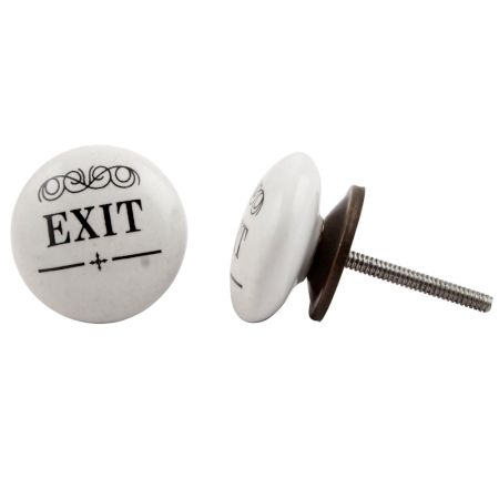 Exit Flat Ceramic Knob