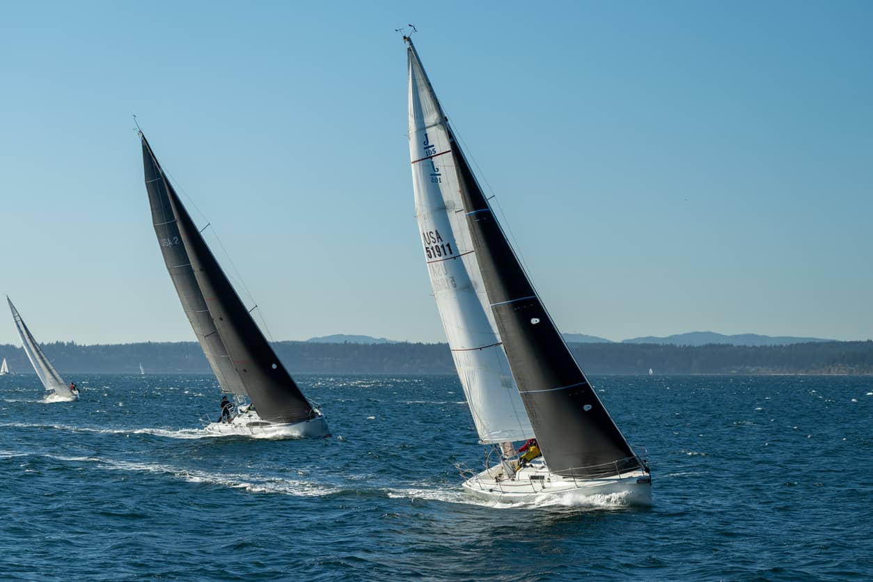 sailboats race