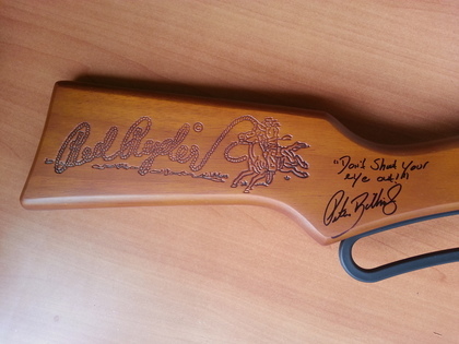 Red Ryder BB Gun Signed by Ralphie himself - The Iconic <i>A Christmas Story</i> Prop - image 3