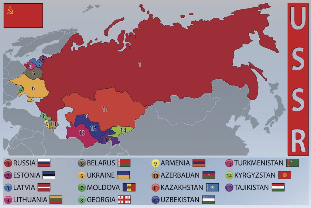 Soviet Union Republic's Map