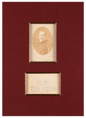 Lot #211 Louis Pasteur Autograph Note Signed