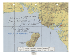 Lot #3158  Apollo 10 Flown Earth Map - Image 1