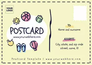 Editable Postcard templates free printable