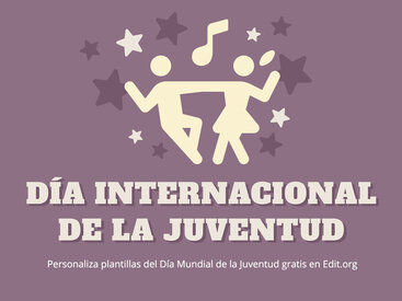 Pósters del Día Internacional de la Juventud editables 