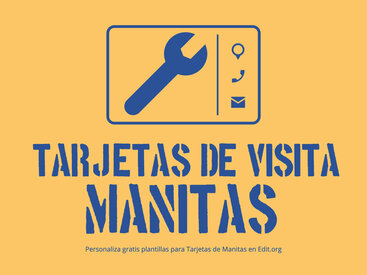 Tarjetas de Visita de Manitas para editar