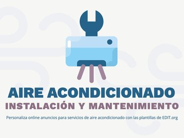 Crea folletos de Aire Acondicionado con plantillas online