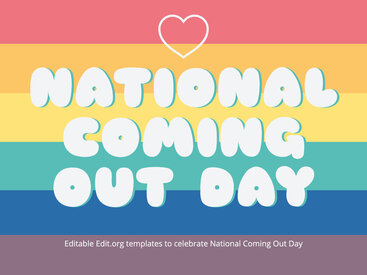 National Coming Out Day Poster Templates