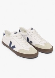 VEJA Volley Leather Trainer - White/Nautico/Bark