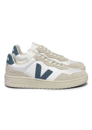 VEJA V-90 OT Leather Trainer - Extra White & California