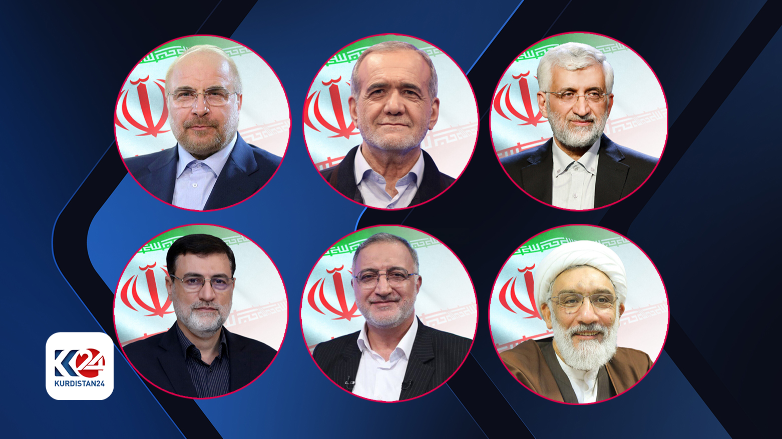 The initial six candidates of the elections in Iraq. (Photo: Kurdistan24)