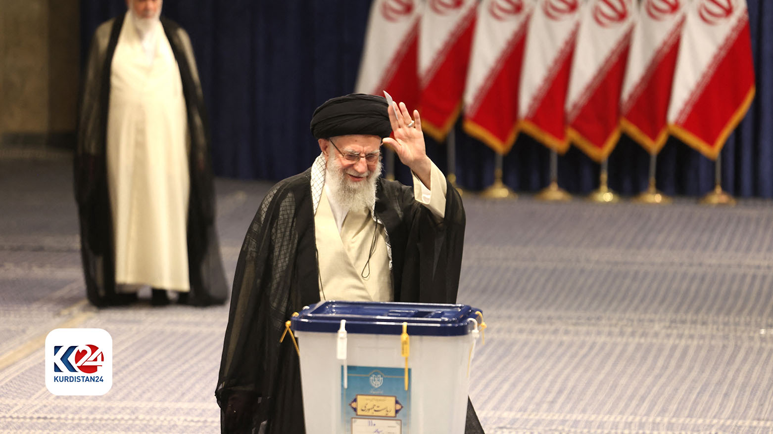 Iranian Supreme Leader Ali Khamenei casting his vote in the 14th presidential election in Iran. (Photo: AFP)