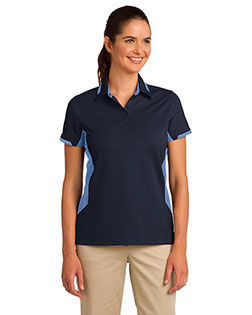 Port Authority L524 Women Dry Zone Colorblock Ottoman Polo at BigNTallApparel