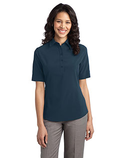 Port Authority L650 Women Ultra Stretch Pocket Polo at BigNTallApparel