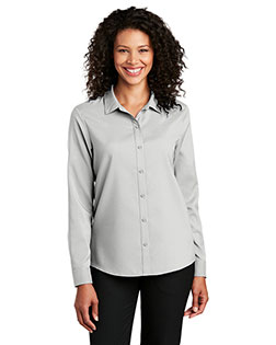 Port Authority Ladies Long Sleeve Performance Staff Shirt LW401 at BigNTallApparel