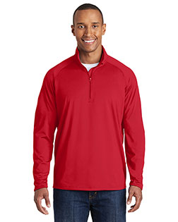 Sport-Tek TST850 Men Tall Sportwick Stretch 1/2zip Pullover at BigNTallApparel