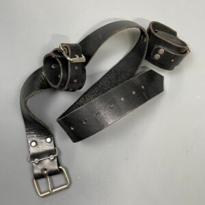 Photo detail:HEAVY LEATHER BONDAGE BELT WITH DUEL CUFFS