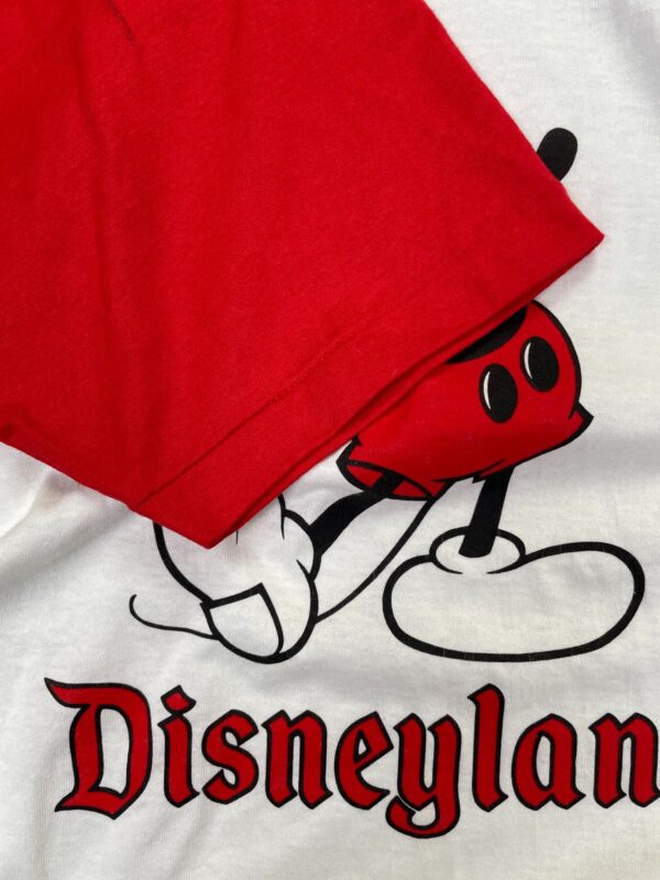 KILLER! 1980S DEADSTOCK SHORT SLEEVE MICKEY MOUSE RAGLAN TEE