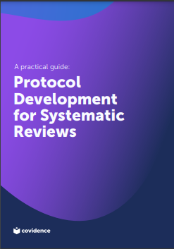 Image of cover of 'A practical guide:Protocol development for systematic reviews'