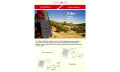 E-Gene - Model 0.88 A  - USB Portable Solar Charger - Brochure