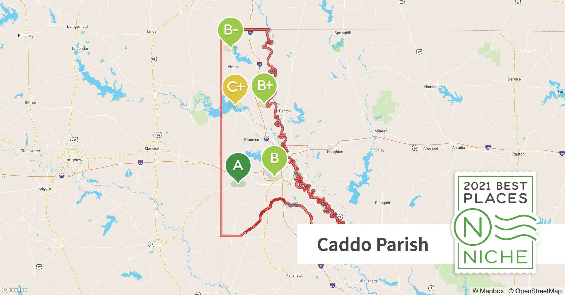 Road Map Of Caddo Parish