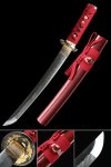 Handmade Japanese Tanto Sword T10 Carbon Steel With Clay Tempered Blade