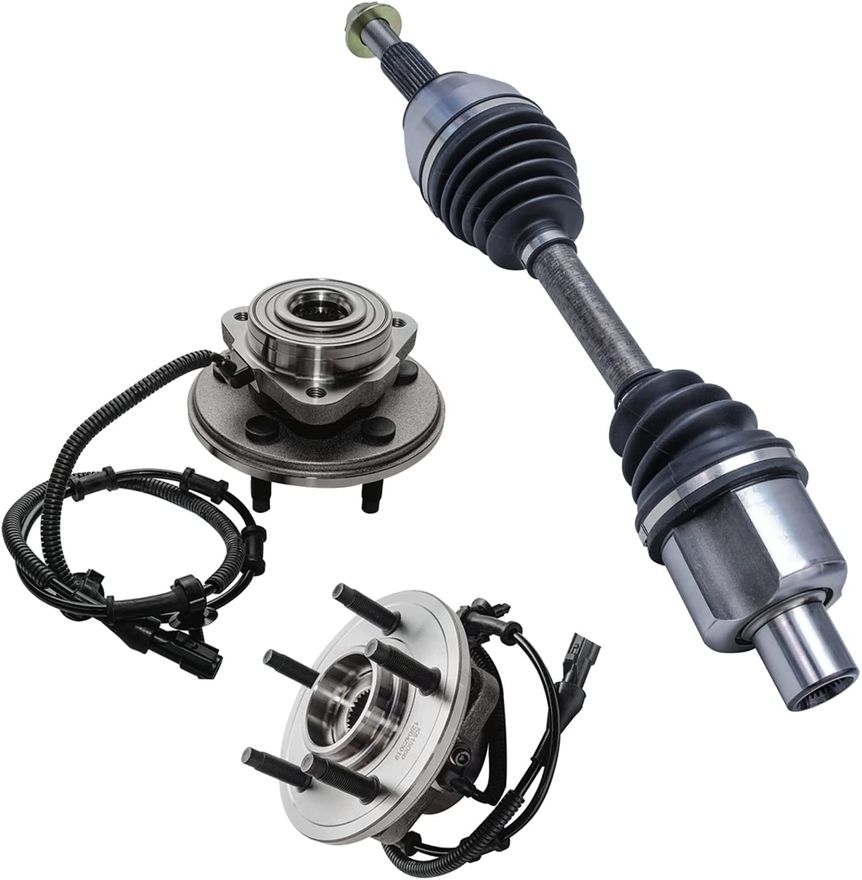 2004 Ford Explorer Front Passenger Side CV Axle Wheel Hub and Bearings Kit