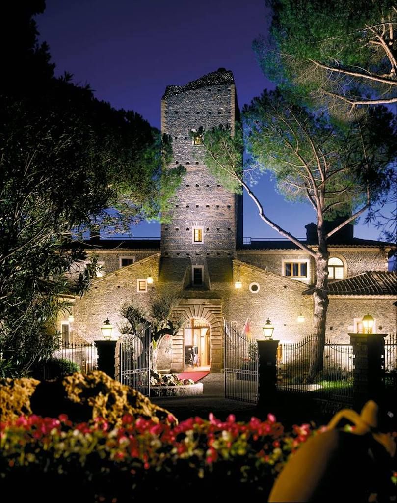 Outside the haunted Castello della Castelluccia hotel