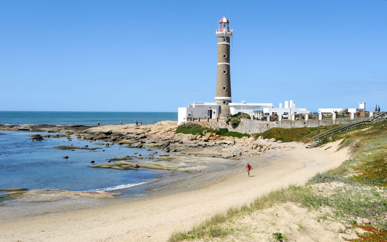 The famous lighthouse in Jose Ignacio, Uruguay