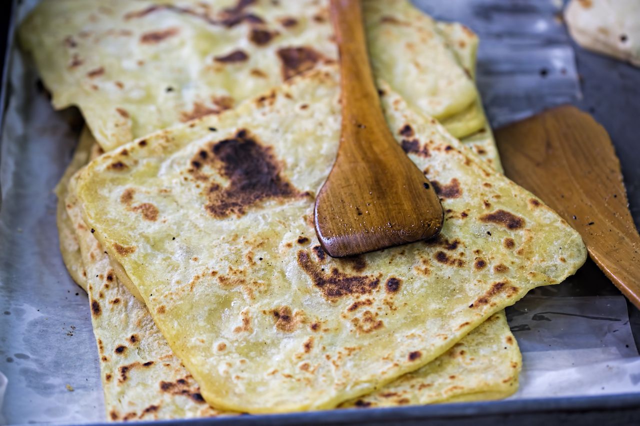 square Moroccan flatbread