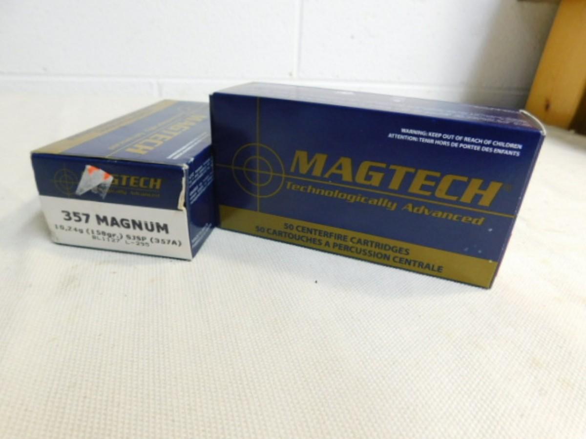 2 Boxes Magtech 357 Magnum 158 Grain JSP 50 Round Box | EstateSales.org