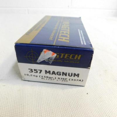 4 Boxes Magtech 357 Magnum 158 Grain JSP 50 Round Box | EstateSales.org