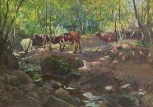 Cattle by a Stream