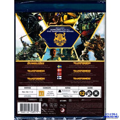 BUMBLEBEE + TRANSFORMERS 6 MOVIE PACK BLU-RAY